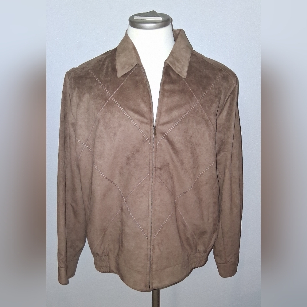 Men's St. Croix  Tan Faux Suede Jacket